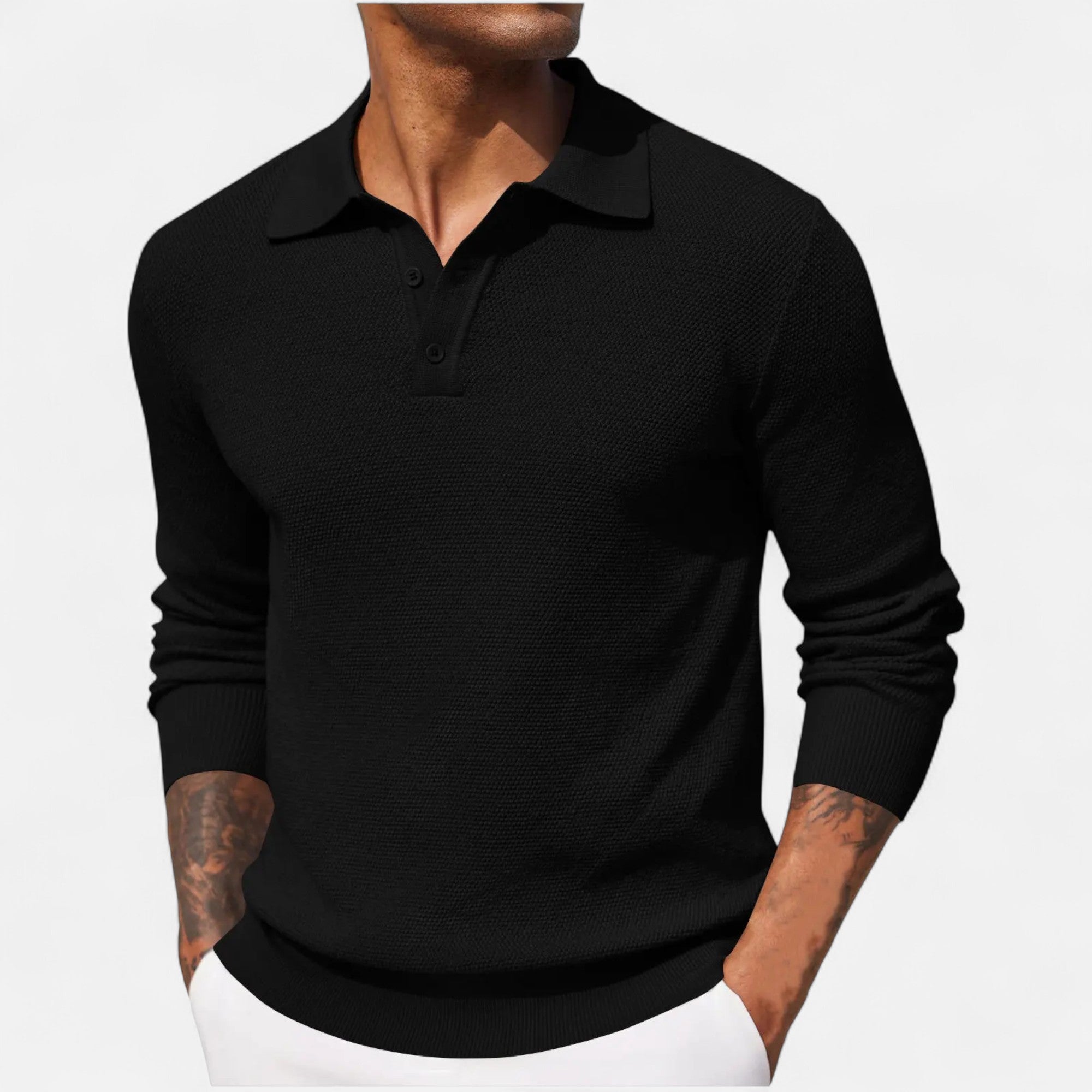 Darvelle | Luxury Long Sleeve Polo Shirt