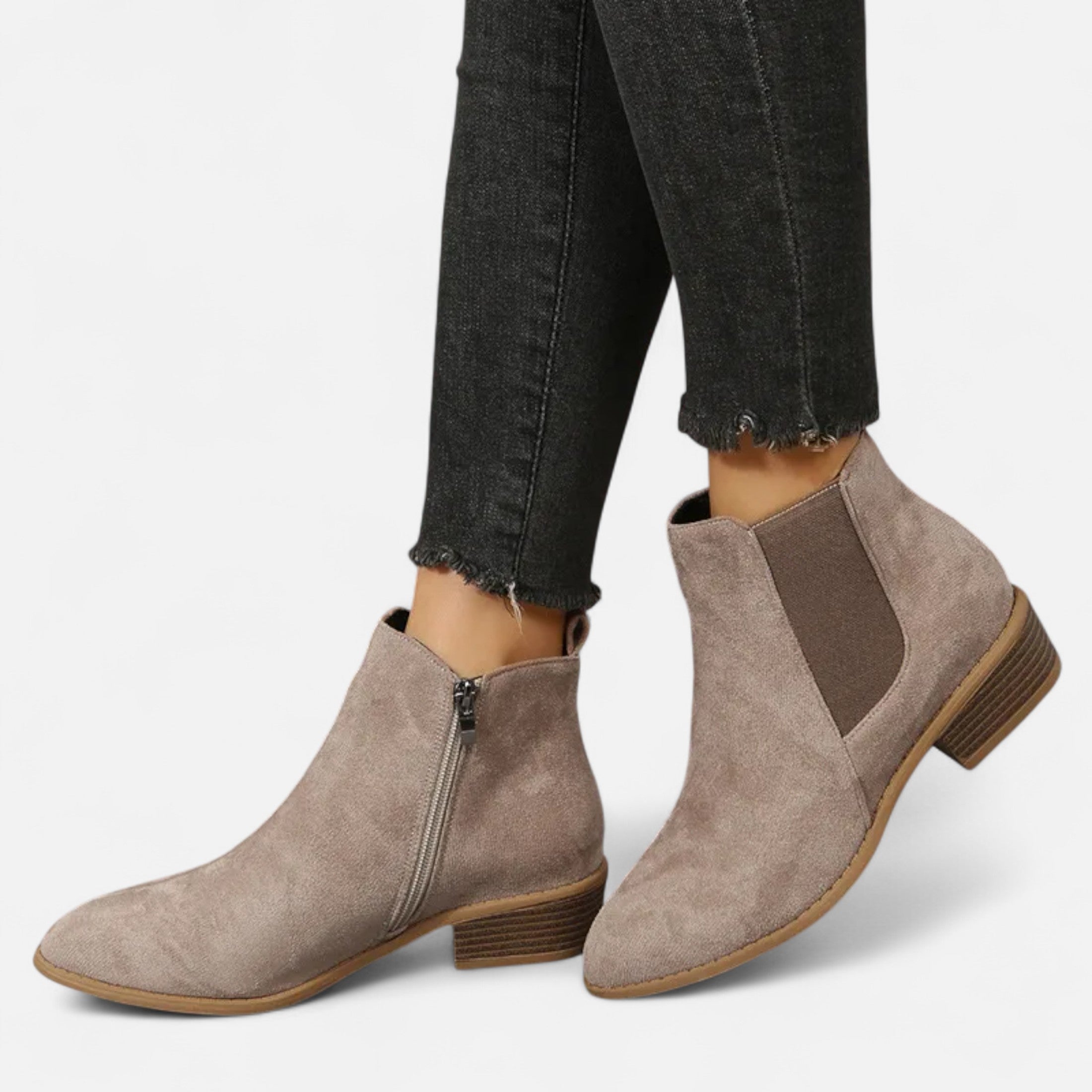 Darvelle | Women's Mid-Heel Chelsea Boots in Suede