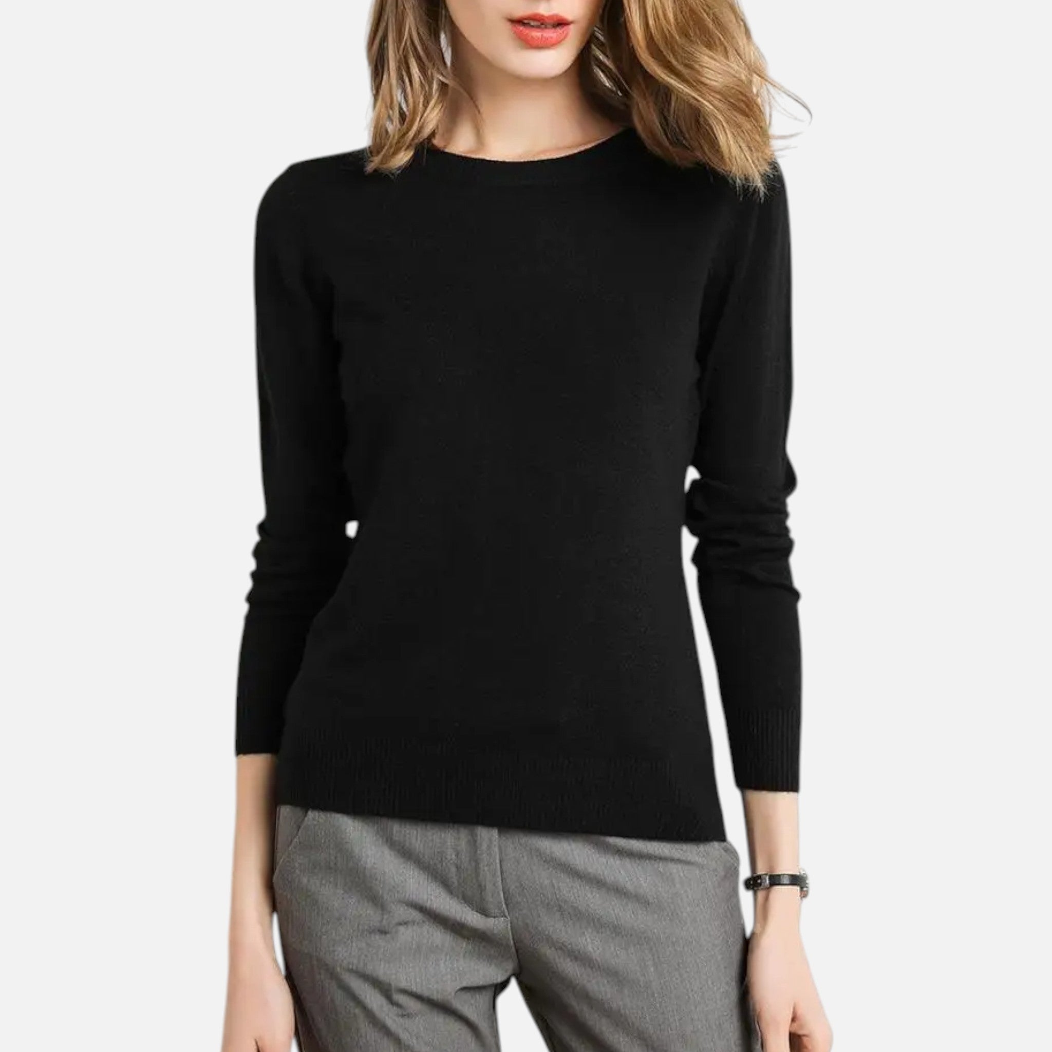 Darvelle | Women's Merino Wool Sweater - Round Neck Slim Fit
