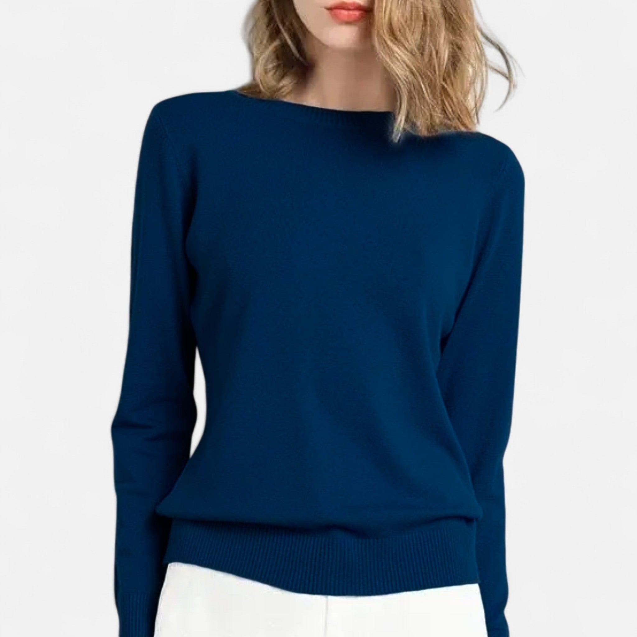 Darvelle | Women's Merino Wool Sweater - Round Neck Slim Fit