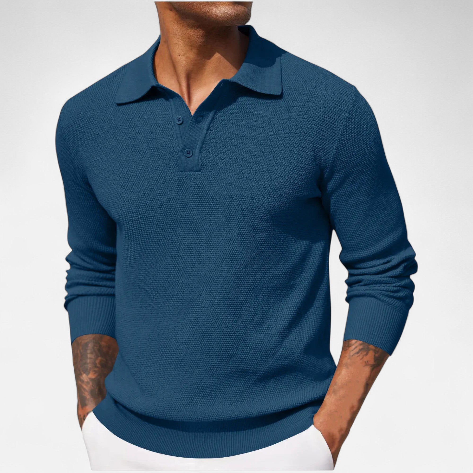 Darvelle | Men's Luxury Long Sleeve Polo Shirt