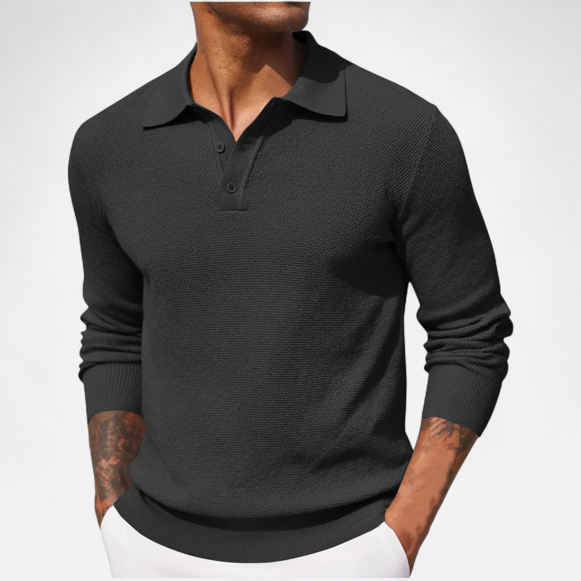 Darvelle | Men's Luxury Long Sleeve Polo Shirt