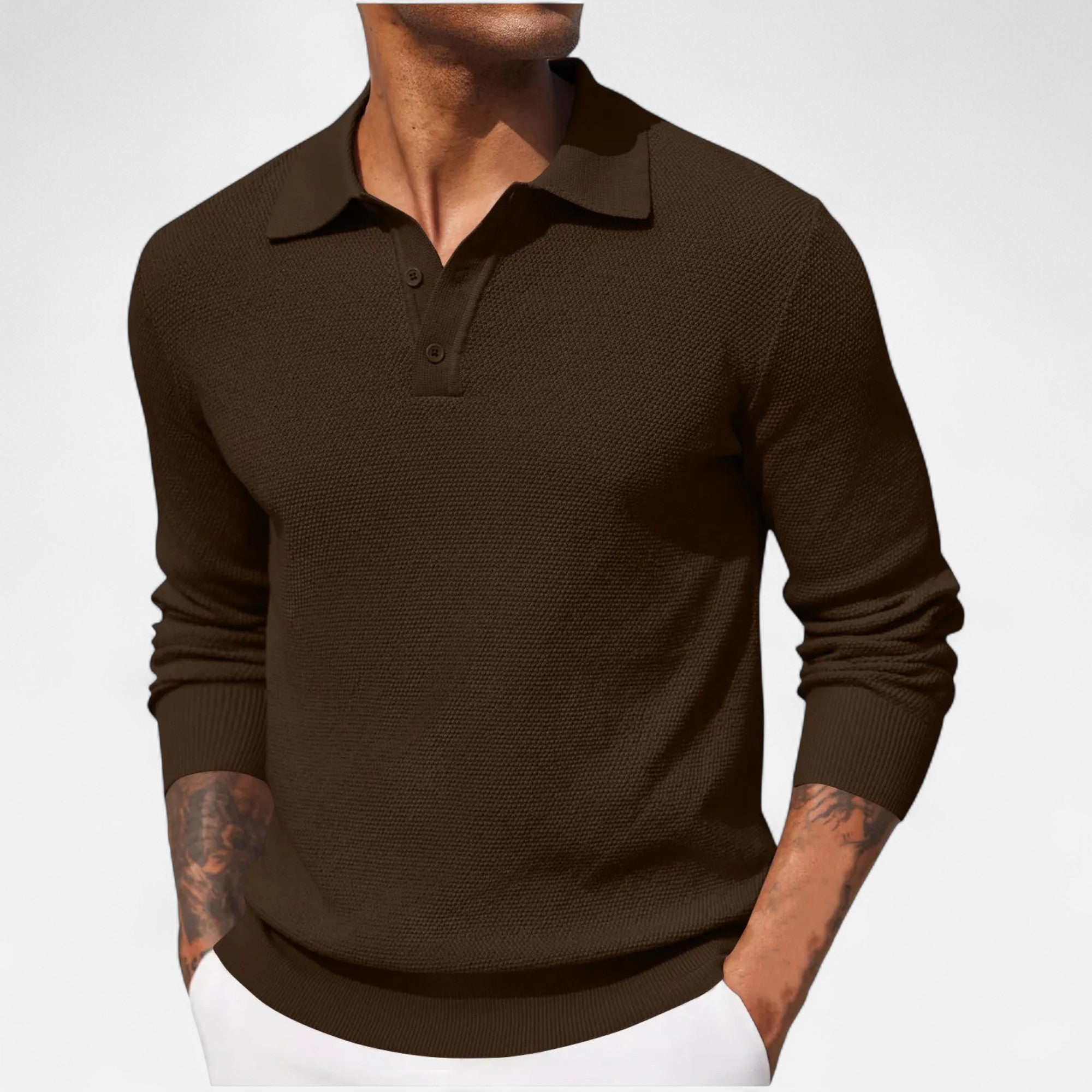 Darvelle | Luxury Long Sleeve Polo Shirt