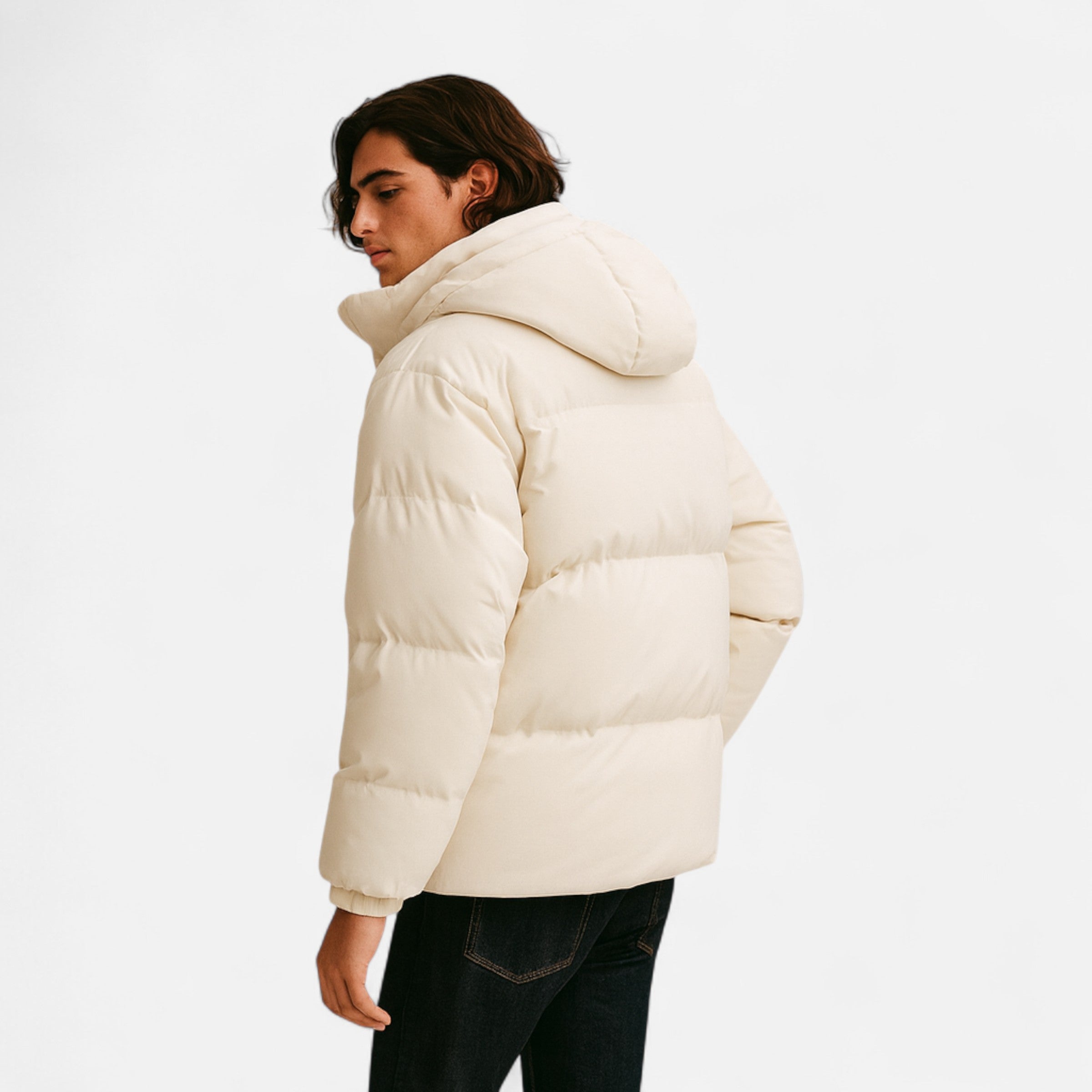 Darvelle | Men's Winter Quilted Jacket with Detachable Hood