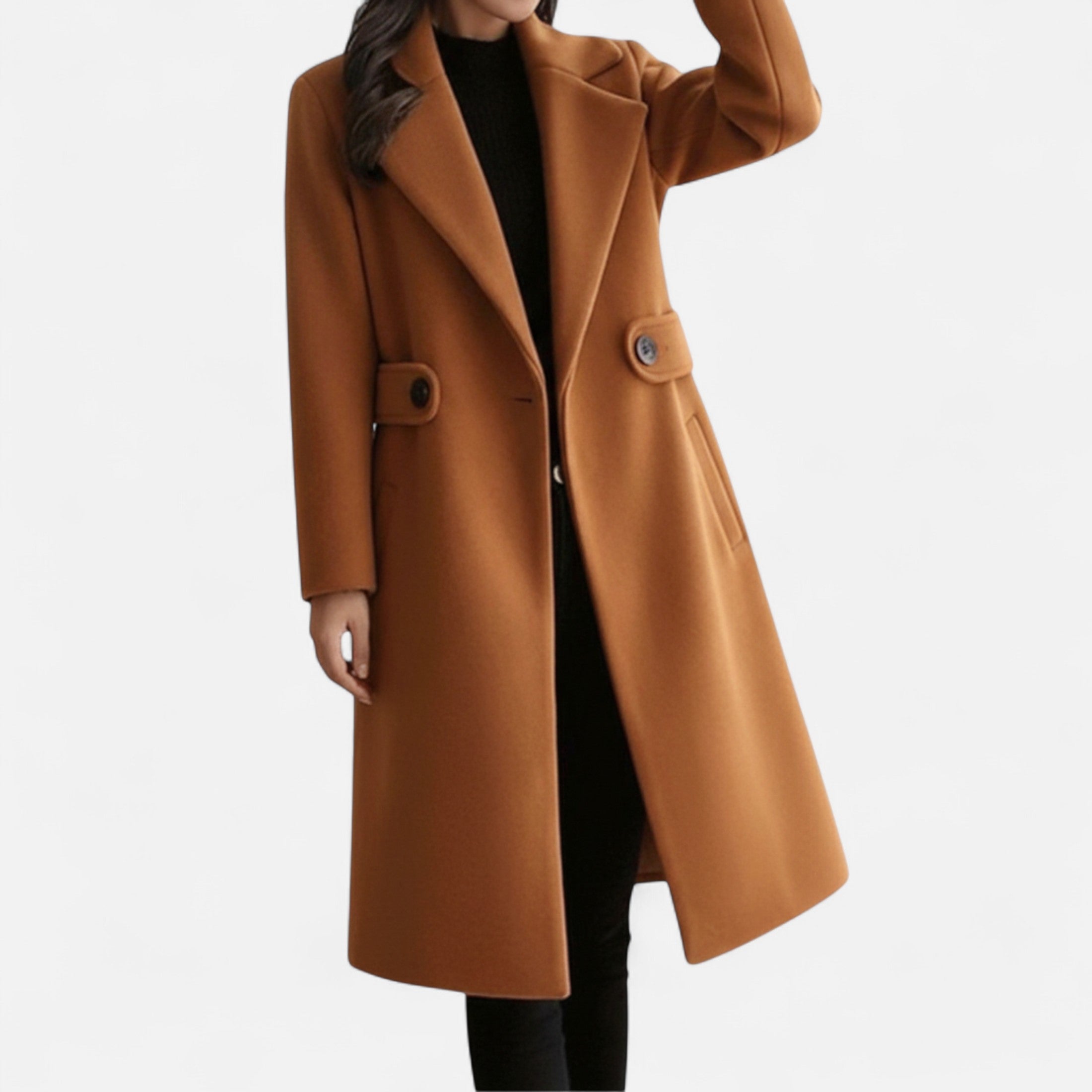 Darvelle | Women's Winter Wool Coat with Slim Belt
