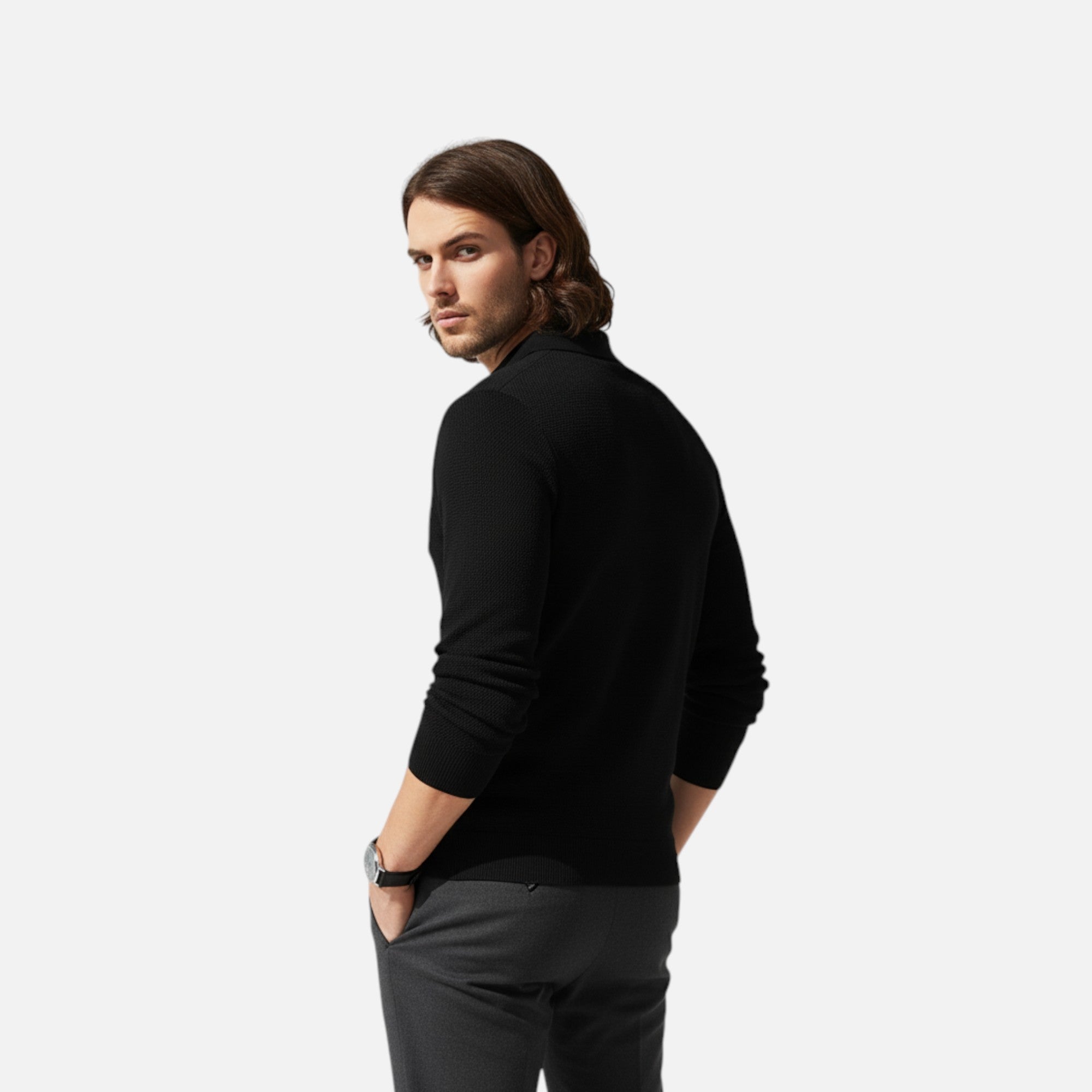 Darvelle | Men's Luxury Long Sleeve Polo Shirt