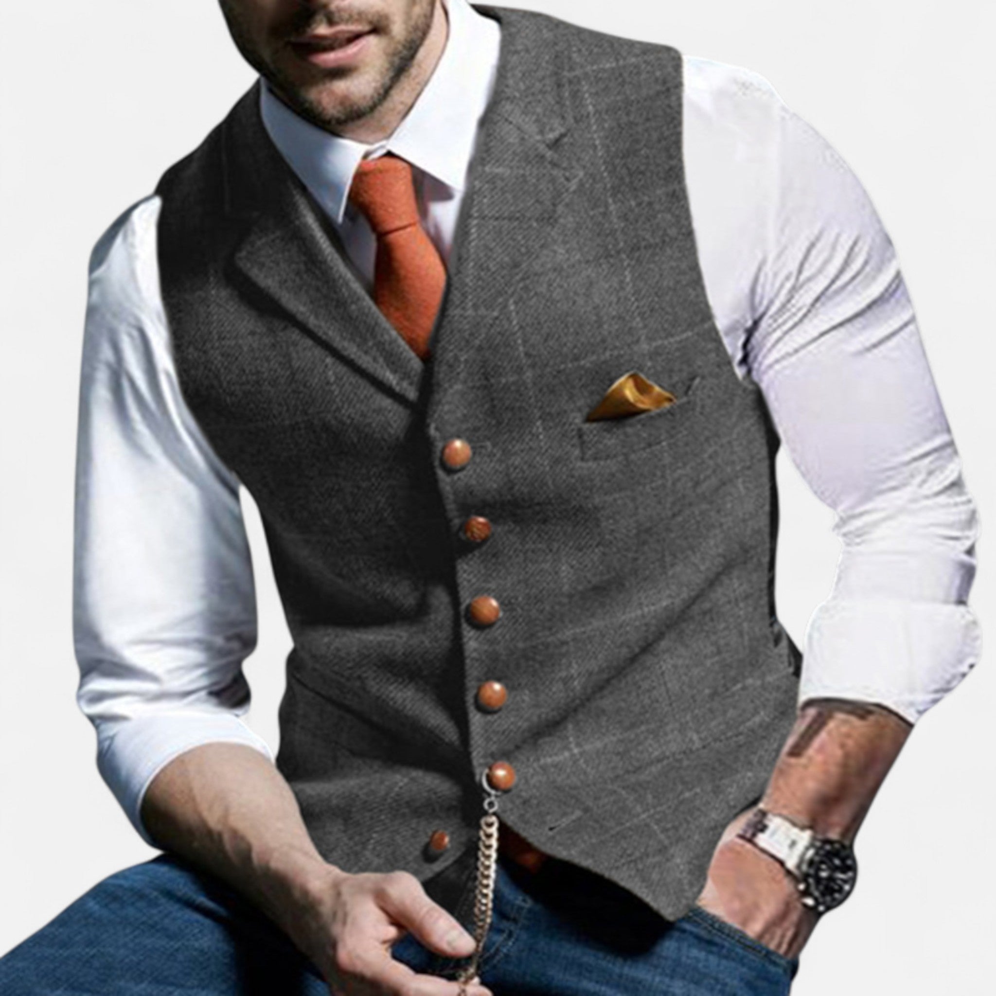 Darvelle | Men's Vintage Vest with Classic Cut