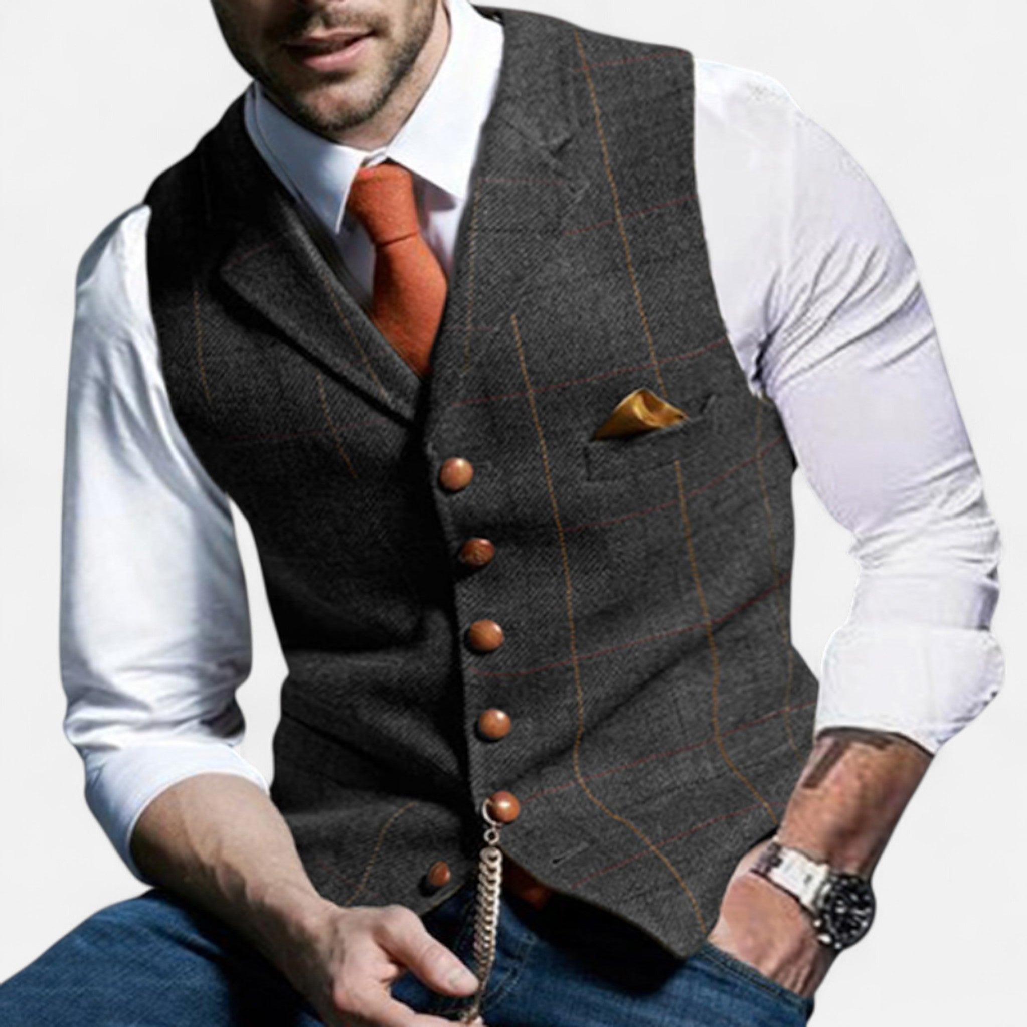 Darvelle | Men's Vintage Vest with Classic Cut