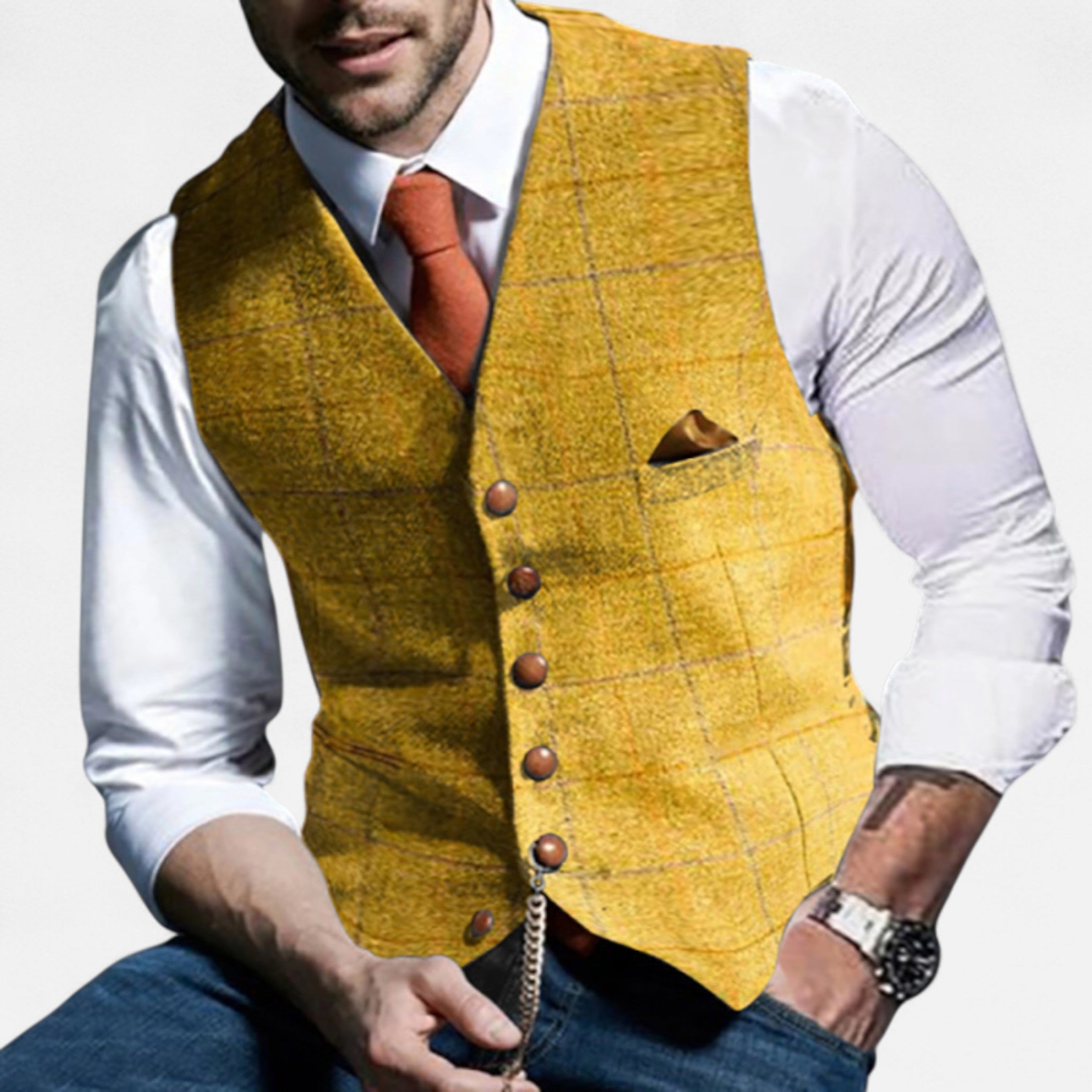 Darvelle | Men's Vintage Vest with Classic Cut